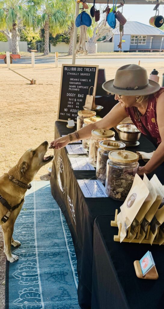 BilliBob Dog Treats and Accessories stallholder at Broome Markets